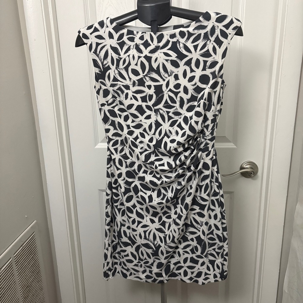 Ralph Lauren Black and White Floral Mini Dress